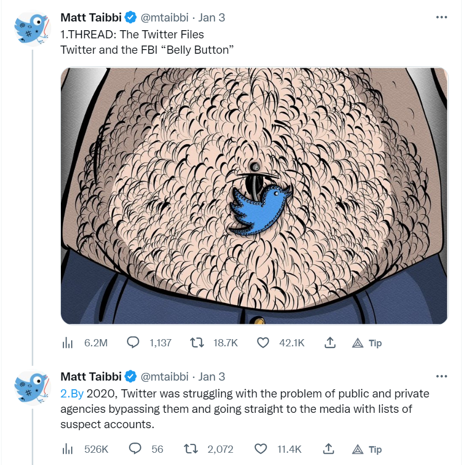 TWITTER FILES Pt. 12 - Twitter and the FBI Belly Button