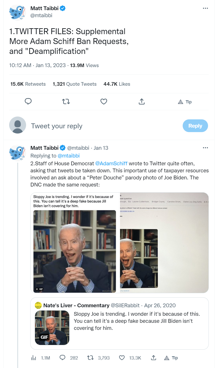 TWITTER FILES Pt. 13 - Supplemental More Adam Schiff Ban Requests and Deamplification