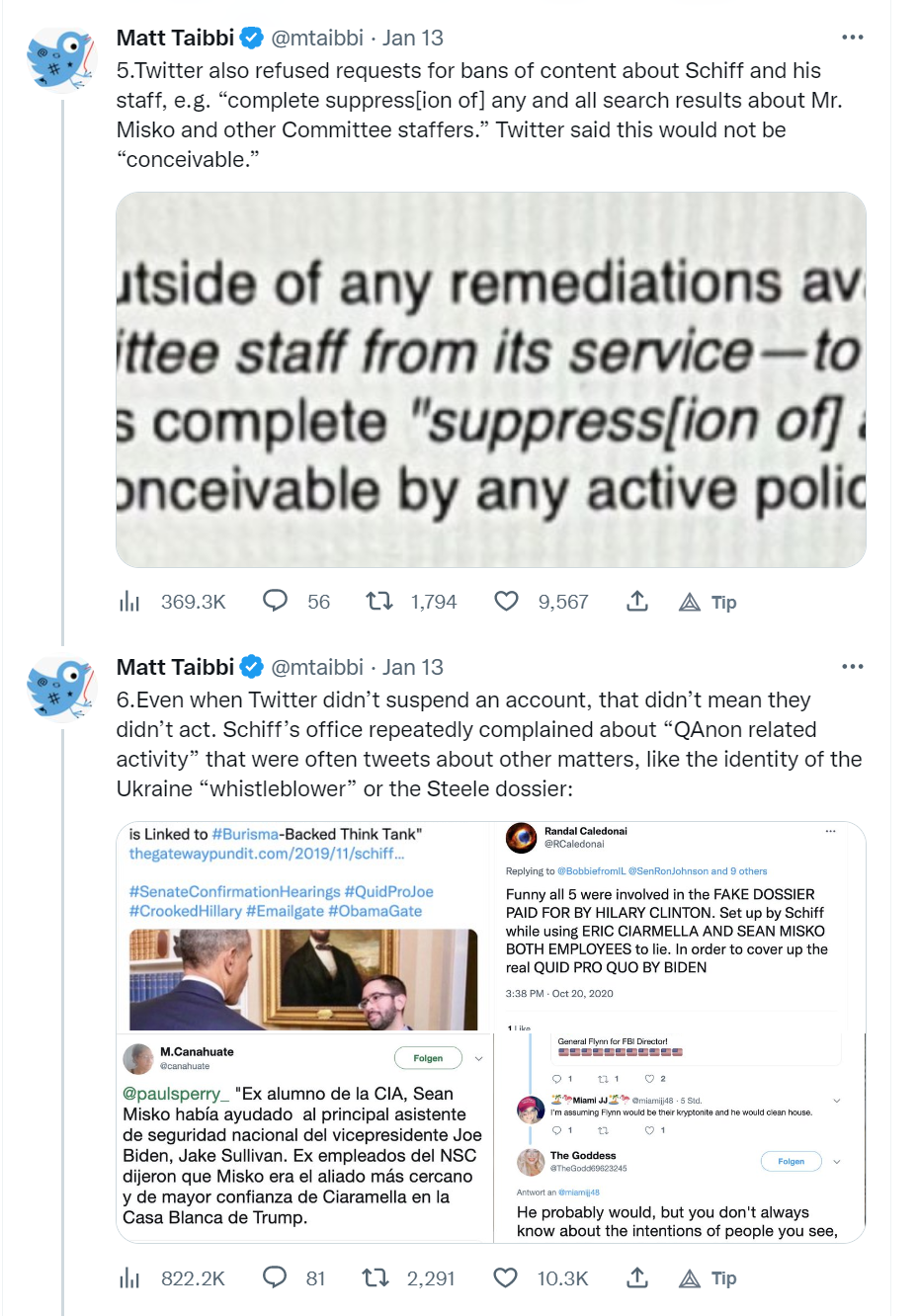 TWITTER FILES Pt. 13 - Supplemental More Adam Schiff Ban Requests and Deamplification