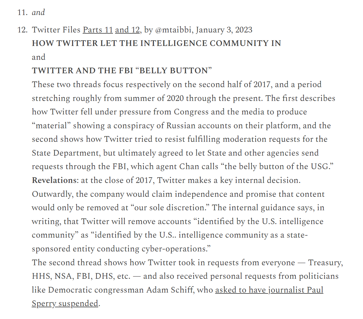 TWITTER FILES - Synopsis - TWITTER FILES Pt. 11 - How Twitter Let the Intelligence Community In